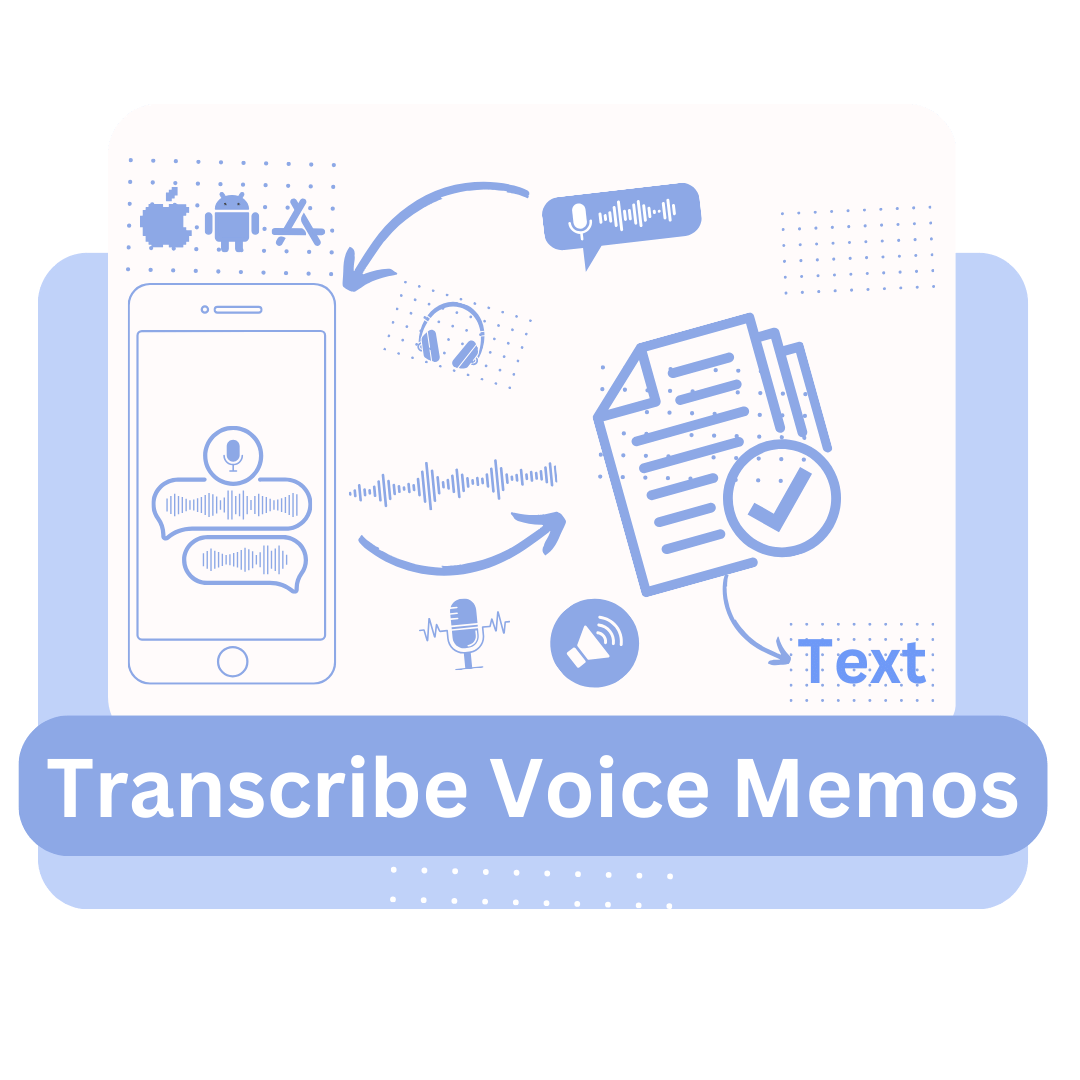 Transcribe Voice Memos to text on apple iphone, android mobile devices