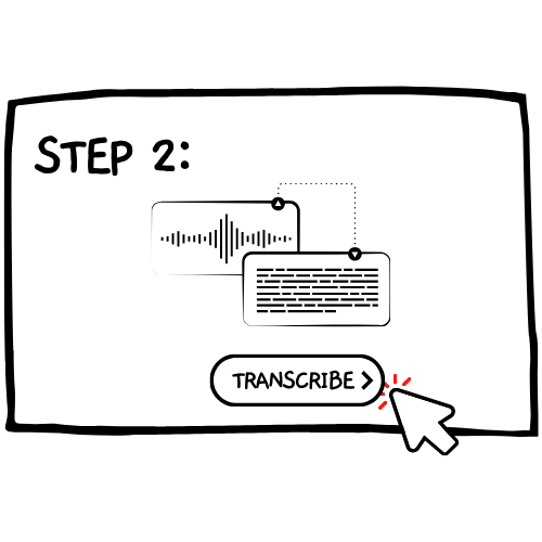 how to generate subtitles using scribebuddy, step 2 - Click transcribe & generate subtitles